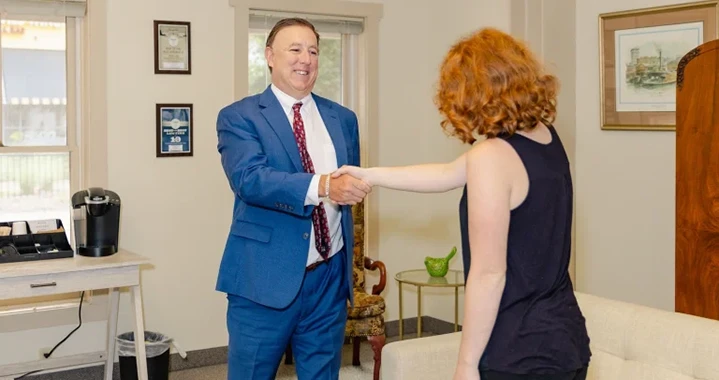Anthony Montagna meeting with a client