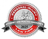 Attorney and Practice Magazine | Top 10 Personal Injury Law Firms for 2025