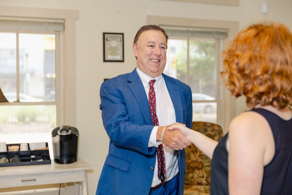 Anthony Montagna meeting with a client