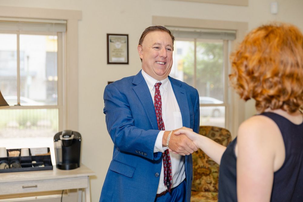 Anthony Montagna meeting with a client