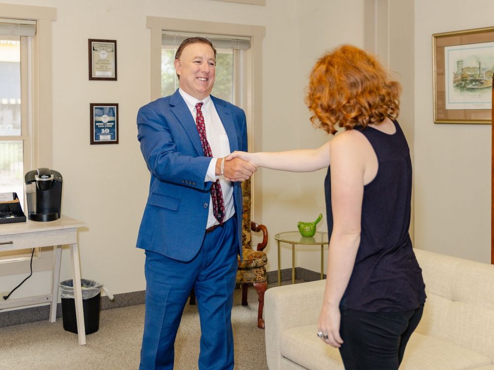 Anthony Montagna meeting with a client