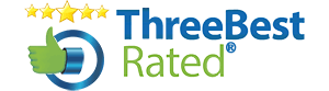 Three Best Rated logo with five stars and a thumbs-up symbol, highlighting top-rated services or businesses.