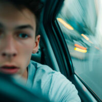 Young driver appearing distracted or impaired, illustrating reckless driving risks in Newport News, VA. Legal guidance for reckless driving cases.