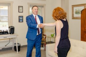 Anthony Montagna meeting with a client